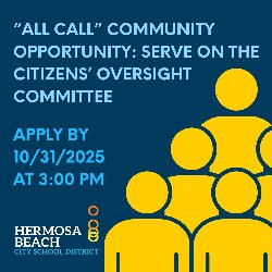 HBCSD: "All Call" Community Opportunity: Serve on the Citizens' Oversight Committee - Apply By 10/31/2025 at 3:00 PM